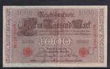 Kaiserreich, Deutsche Reichsbank, 1000 Mark Ro.45c,DEU-40c, Siegel rot, KN 7stellig, Serie: N, Udr.Bst. U, Inflationsausg., -