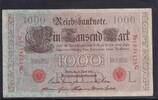 Kaiserreich, Deutsche Reichsbank, 1000 Mark Ro.45c,DEU-40c, Siegel rot, KN 7stellig, Serie: G, Udr.Bst. L, Inflationsausg., -
