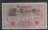 Kaiserreich, Deutsche Reichsbank, 1000 Mark Ro.45c,DEU-40c, Siegel rot, KN 7stellig, Serie: F, Udr.Bst. L, Inflationsausg., -