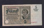 Weimarer Republik, Rentenbank, 5 Rentenmark KN: 7 stellig, -