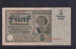 Weimarer Republik, Rentenbank, 5 Rentenmark KN: 7 stellig, -