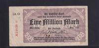 Landesbank, Baden, 1 Million Mark BAD-11a, KN 5 stellig, -