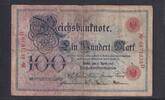 Deutsches Reich, Kaiserreich, 100 Mark Ro.20, DEU-16, Serie: D, Udr. Bst. R, -