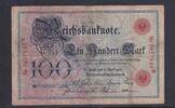 Deutsches Reich, Kaiserreich, 100 Mark Ro.20, DEU-16, Serie: B, Udr. Bst. Y, -