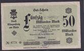 Weimarer Republik, Bayern, 50 Milliarden Mark Klingenberg am Main, Stadt, -