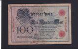 Kaiserreich, Reichsbanknote, 100 Mark Ro.17,DEU-13, Serie: D, Udr.-Bst.F, -