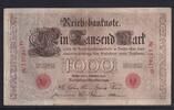 Kaiserreich, Reichsbanknote, 1000 Mark Ro.21, DEU-19, Serie: D, Udr. Bst. B, hohe KN, -