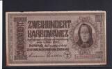 Drittes Reich, Ukraine, 200 Karbowanez Ro.598a, ZWK-54a, KN 6stellig, Serie:2, -