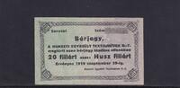 Ungarn 20 Filler Budapest, ohne KN, -