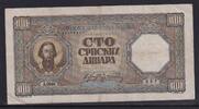 Drittes Reich, Besatzung Serbien, 100 Dinara -