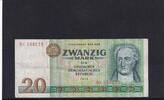 Deutschland, DDR, 20 Mark Ro.362a, DDR-24a, Erste Auflage, Typensatz, KN 6 stellig, Serie: BK, -