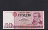 Deutschland, DDR, 50 Mark Ro.360b, DDR-22b, erste Auflage, Typensatz, Ersatznote, Serie: ZB, -