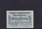 Weimarer Republik, Memelgebiet, Litauen, 50 Pfennig KN 6 stellig, -