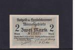 Weimarer Republik, Memelgebiet, Litauen, 2 Mark Ro.848b, Konturenkette, -