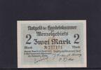 Weimarer Republik, Memelgebiet, Litauen, 2 Mark Ro.848a, plastische Kette, -