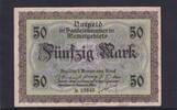 Weimarer Republik, Memelgebiet, Litauen, 50 Mark Ro.852b, Wz: Plastische Kette, -