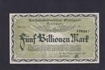 Weimarer Republik, Reichsbahn, 5 Billionen Mark Reichsbahndirektion Stuttgart, -
