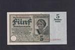 Weimarer Republik, Rentenbank, 5 Rentenmark Ro.164b, DEU-209b, KN 8 stellig, -
