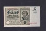 Weimarer Republik, Rentenbank, 5 Rentenmark Ro.164b, DEU-209b, KN 8 stellig, -