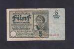 Weimarer Republik, Rentenbank, 5 Rentenmark Ro.164b, DEU-209b, KN 8 stellig, KN rot, -