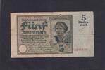 Weimarer Republik, Rentenbank, 5 Rentenmark Ro.164b, DEU-209b, KN 8 stellig, KN rot, -