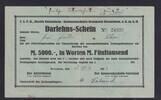Weimarer Republik, Sachsen, Dresden, 5000 Mark Darlehns-Schein Genossenschafts-Druckerei Ostsachsen, -