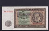 Deutschland, DDR, 5 Mark Ro.342d, DDR-4a, KN 7 stellig Serie: AH, Platten Nr.507/403, -