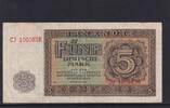 Deutschland, DDR, 5 Mark Ro.342d, DDR-4a, KN 7 stellig Serie: CJ, Platten Nr.185/128, -