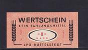 Deutschland, DDR, 1 Mark LPG-Geld, LPG Buttelstedt, -