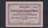 Weimarer Republik, Sachsen, 100000 Mark Riesa, Linke-Hofmann-Lauchhammer A.G., Werk Riesa, -