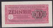 Deutsches Reich, Drittes Reich, 10 Reichsmark Militärgeld der Deutschen Wehrmacht, -