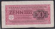 Deutsches Reich, Drittes Reich, 10 Reichsmark Militärgeld der Deutschen Wehrmacht, -