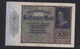 Deutsches Reich, Weimarer Republik, 500 Mark Ro.70, DEU-80, Serie: B -