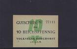 Deutschland, Alliierte Militärbehörde,, 10 Reichspfennig Borghorst, Volksbank, -