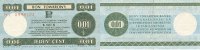Polen 0,01 Dollar Gutschein -