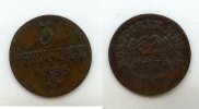Altdeutschland 3 Pfenninge Rostock -