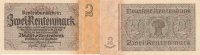 Deutsches Reich, 2 Rentenmark Ro.167b Reichsdruck KN 8 stellig, -