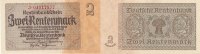 Deutsches Reich, 2 Rentenmark Ro.167c Firmendruck KN 8 stellig, -