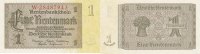 Deutsches Reich, Drittes Reich, 1 Rentenmark Ro.166b Reichsdruck KN 8stellig, -