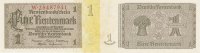 Deutsches Reich, Drittes Reich, 1 Rentenmark Ro.166b Reichsdruck KN 8stellig, -