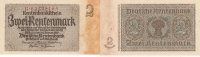 Deutsches Reich, Drittes Reich, 2 Rentenmark Ro.167b Reichsdruck KN 8 stellig, rot, -