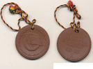 Deutschland, DDR, Medaille, braunes Böttger Steinzeug, 1947-1952 5 Jahre Deutschsowjetische Freundschaft, Porzellan Manufaktur Meissen, -