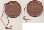 Deutschland,DDR, Medaille Lutherischer Weltbund, Luther, Böttger-Steinzeug, Porzellan Manufaktur Meissen, -