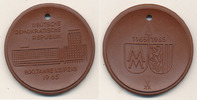 Deutschland,DDR, Medaille Leipzig 800 Jahre, Böttger-Steinzeug, Porzellan Manufaktur Meissen, -
