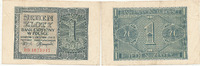 Deutschland,Drittes Reich, 1 Zloty Generalgouvernement Polen, Ro.579b, Serie BD KN 18mm lang, -