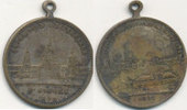Belgien Medaille Weltausstellung, Stadtansicht mit Schiff, -