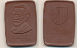 Deutschland,DDR, Medaille Böttgersteinzeug, A.Bebel -