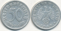 Deutsches Reich,Drittes Reich, 50 Reichspfennig J.372 Alu, -
