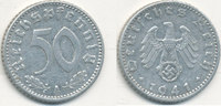 Deutsches Reich,Drittes Reich, 50 Reichspfennig J.372 Alu, -