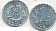 Deutschland,DDR, 1 Pfennig -